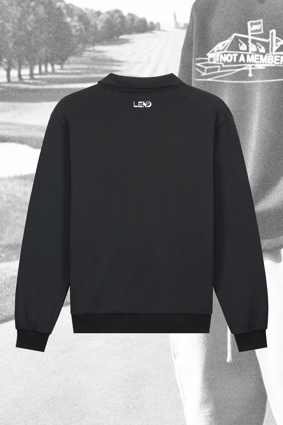 Not a member Crewneck sweater with collar